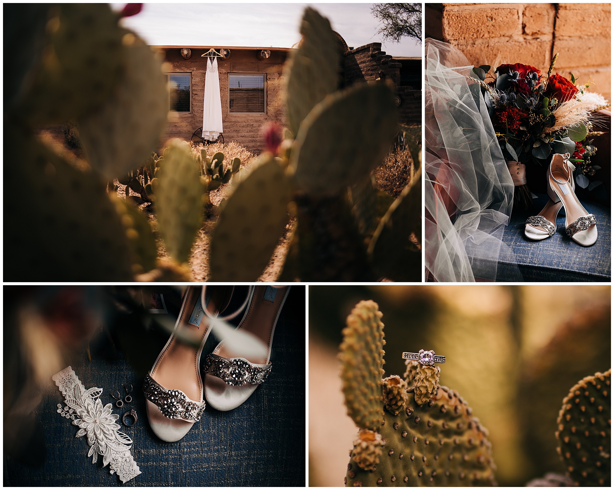 Tucson AZ wedding, destination, delaware philly philadelphia microwedding cactus dress florals posh petals